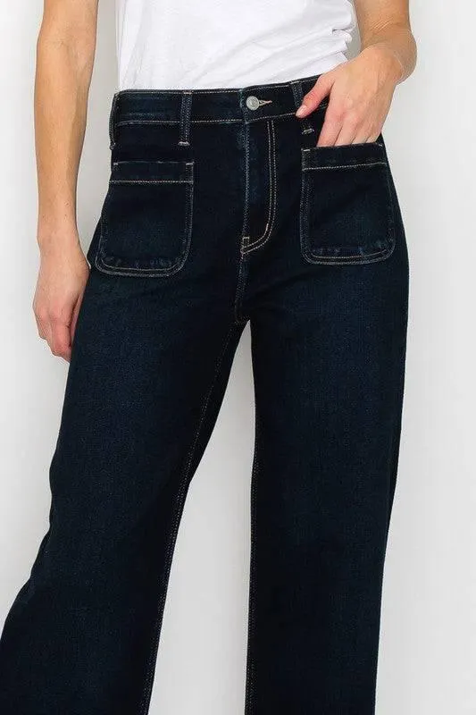 High rise modern wide jeans