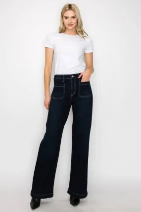 High rise modern wide jeans