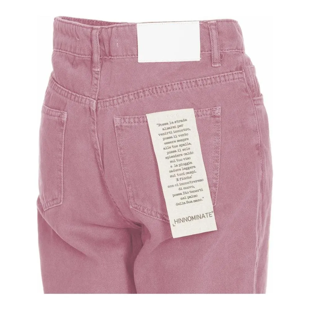 Hinnominate Chic Pink Raw Cut Bottom Jeans