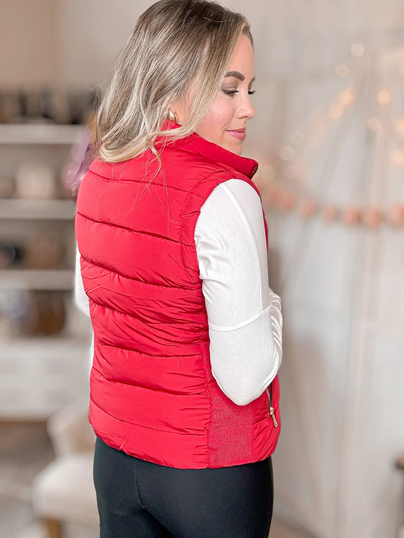 Holidaze Red Zip Up Vest