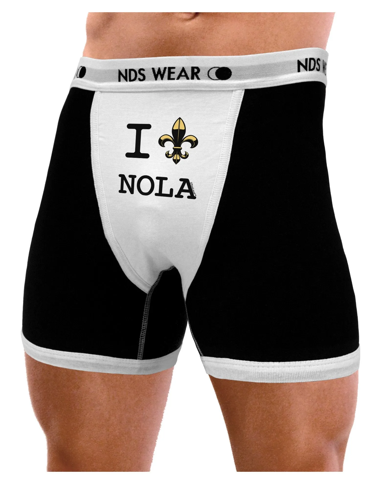 I Love NOLA Fleur de Lis Mens Boxer Brief Underwear