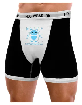 Is It Christmas Yet - Yeti Abominable Snowman Mens Boxer Brief Underwear