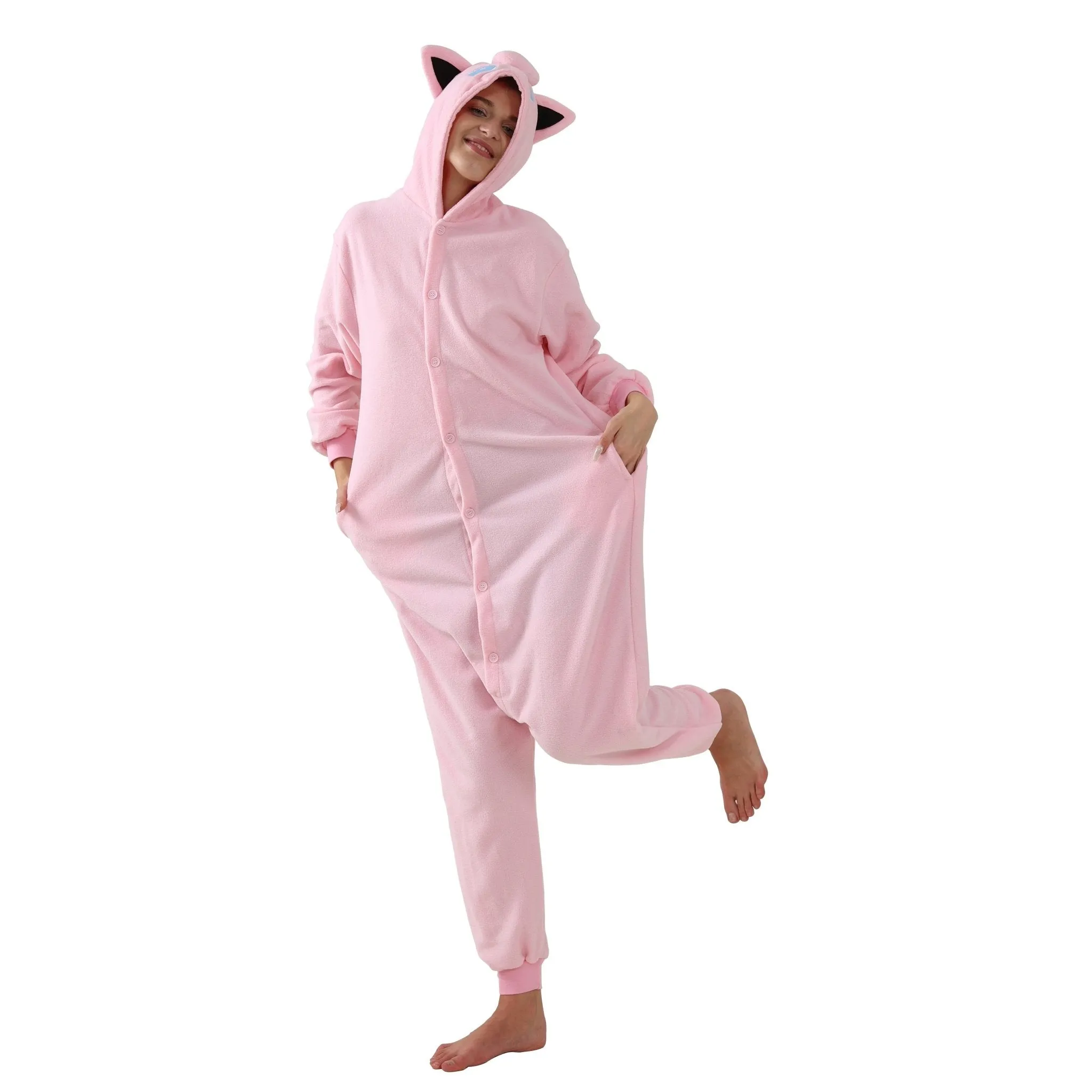 Jigglypuff Kigurumi Onesies Anime Pokemon Pajamas Pyjamas Halloween Costume