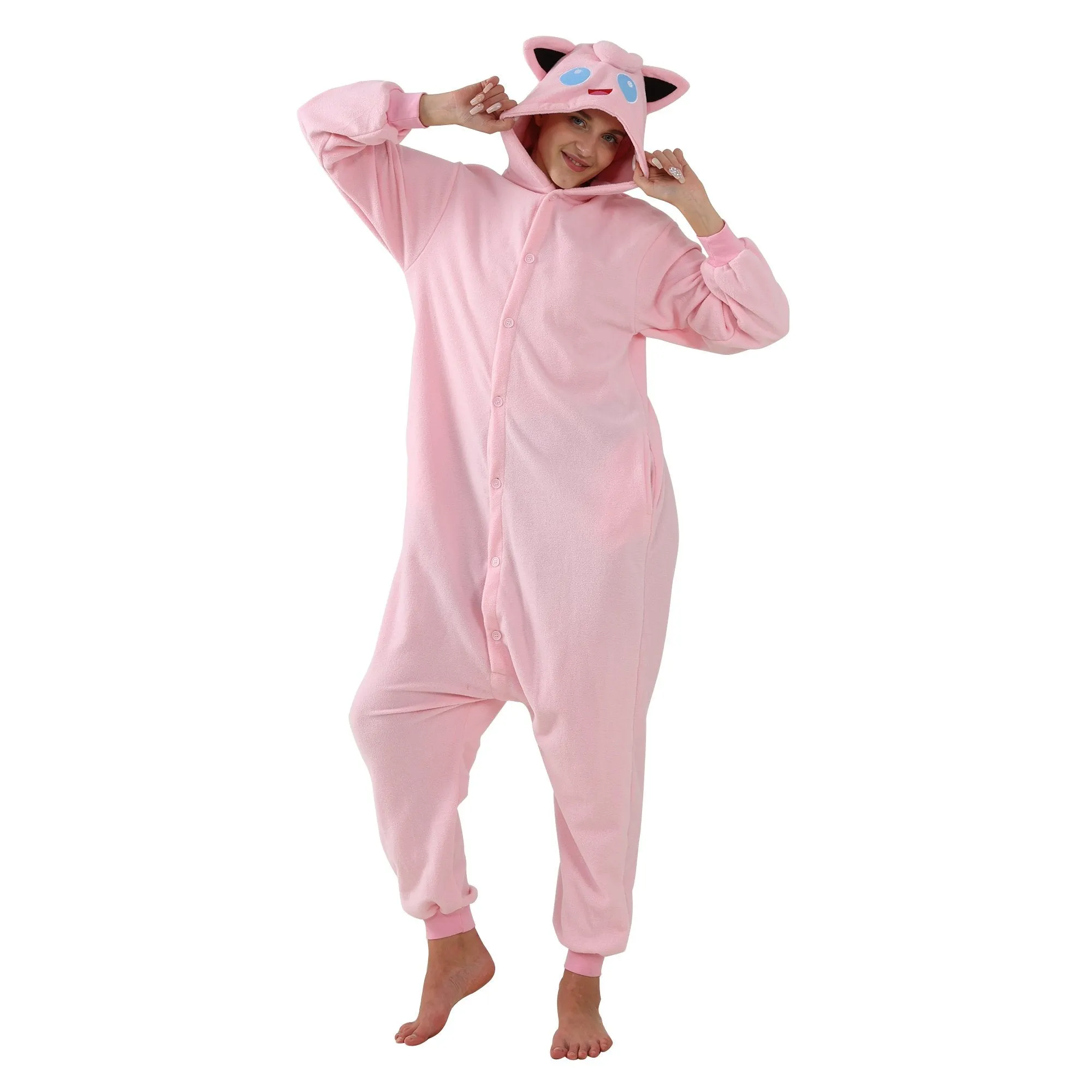 Jigglypuff Kigurumi Onesies Anime Pokemon Pajamas Pyjamas Halloween Costume