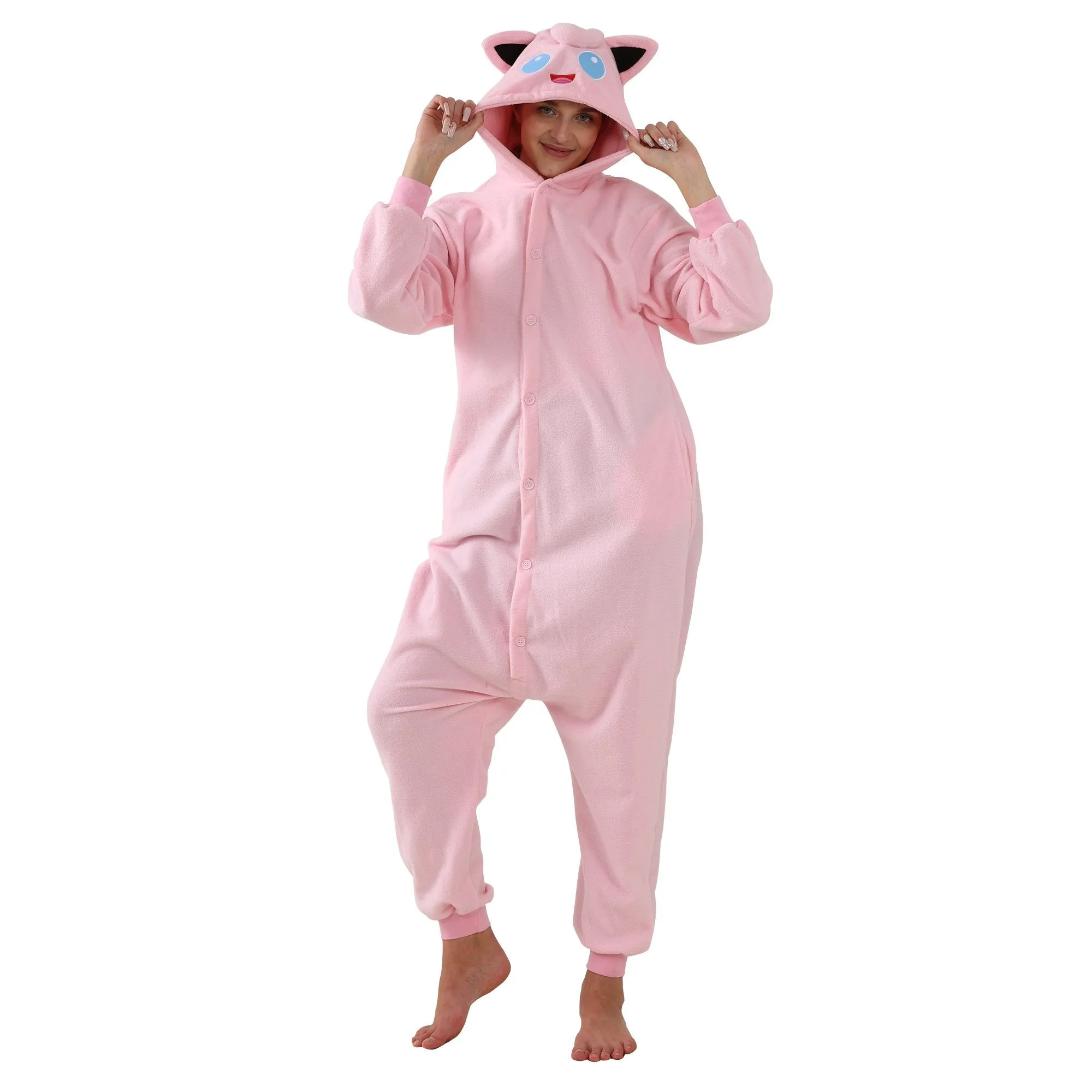 Jigglypuff Kigurumi Onesies Anime Pokemon Pajamas Pyjamas Halloween Costume