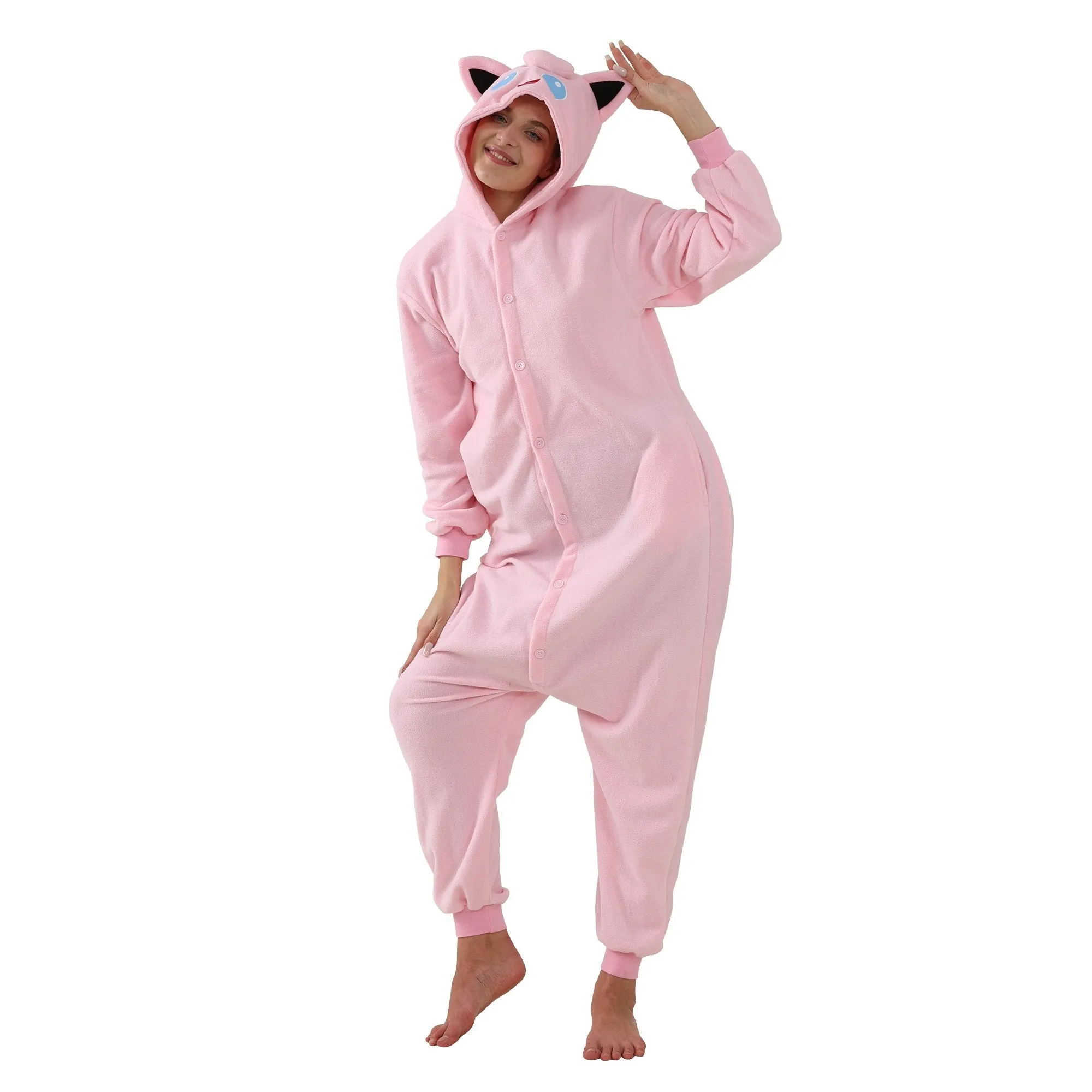 Jigglypuff Kigurumi Onesies Anime Pokemon Pajamas Pyjamas Halloween Costume