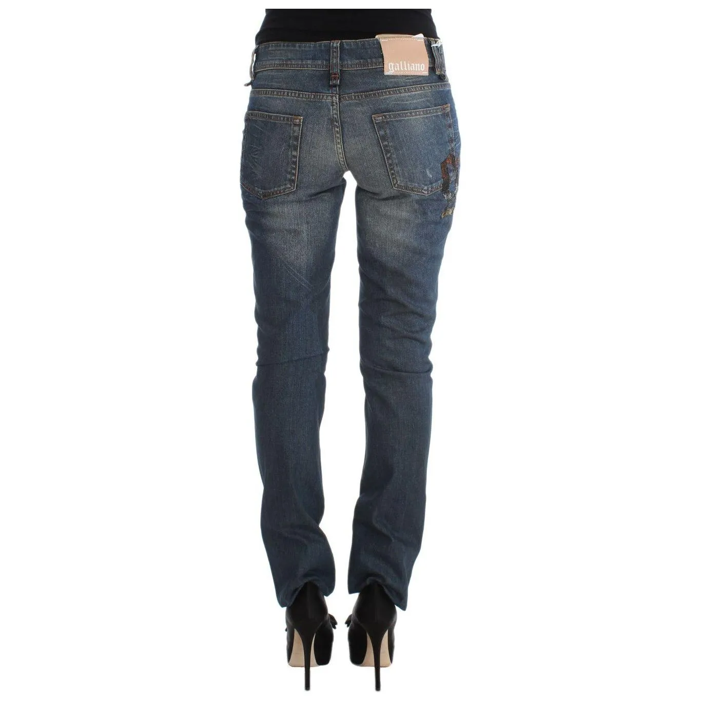 John Galliano Chic Slim Fit Blue Jeans