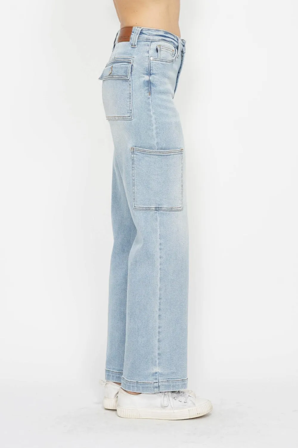 Judy Blue High Waist Straight Cargo Jeans [Online Exclusive]