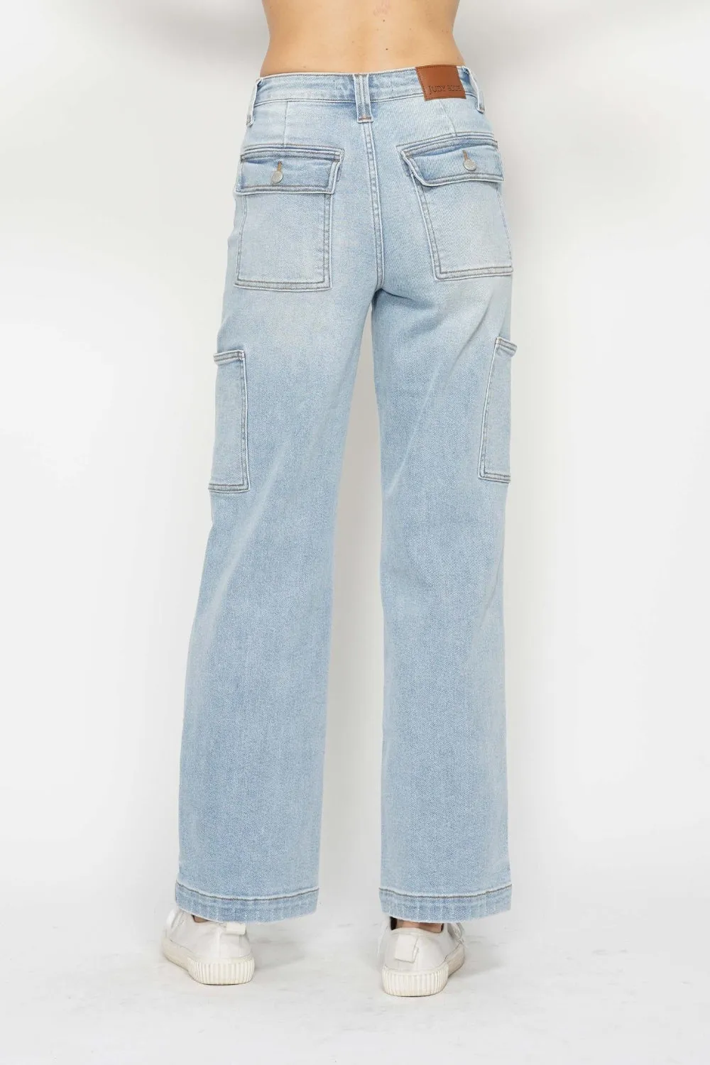 Judy Blue High Waist Straight Cargo Jeans [Online Exclusive]