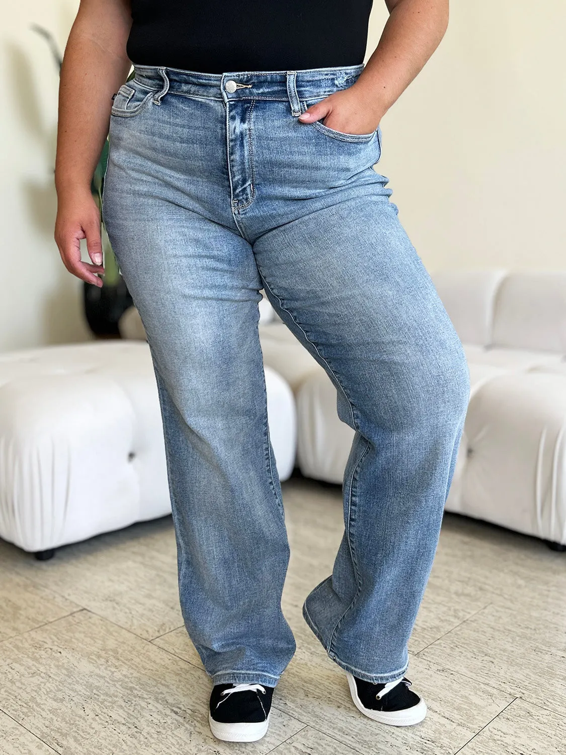 Judy Blue High Waist Straight Jeans [Online Exclusive]