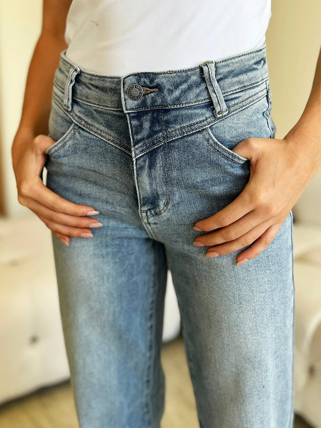 Judy Blue High Waist Wide Leg Jeans [Online Exclusive]