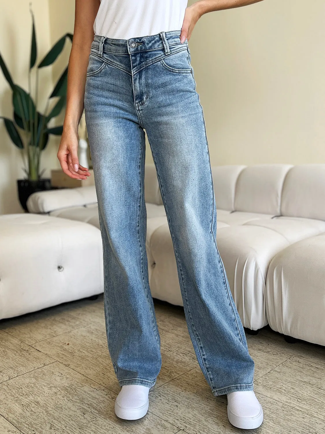 Judy Blue High Waist Wide Leg Jeans [Online Exclusive]