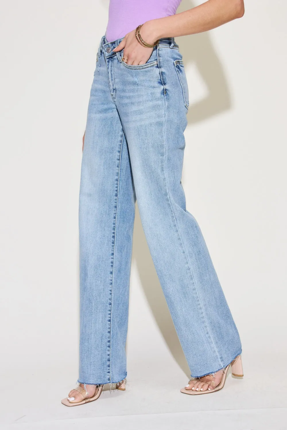 Judy Blue V Front Waistband Straight Jeans [Online Exclusive]