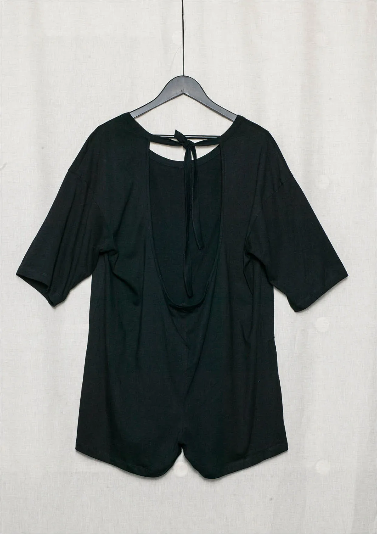 JUMPSUIT SHORT - COTTON JERSEY black