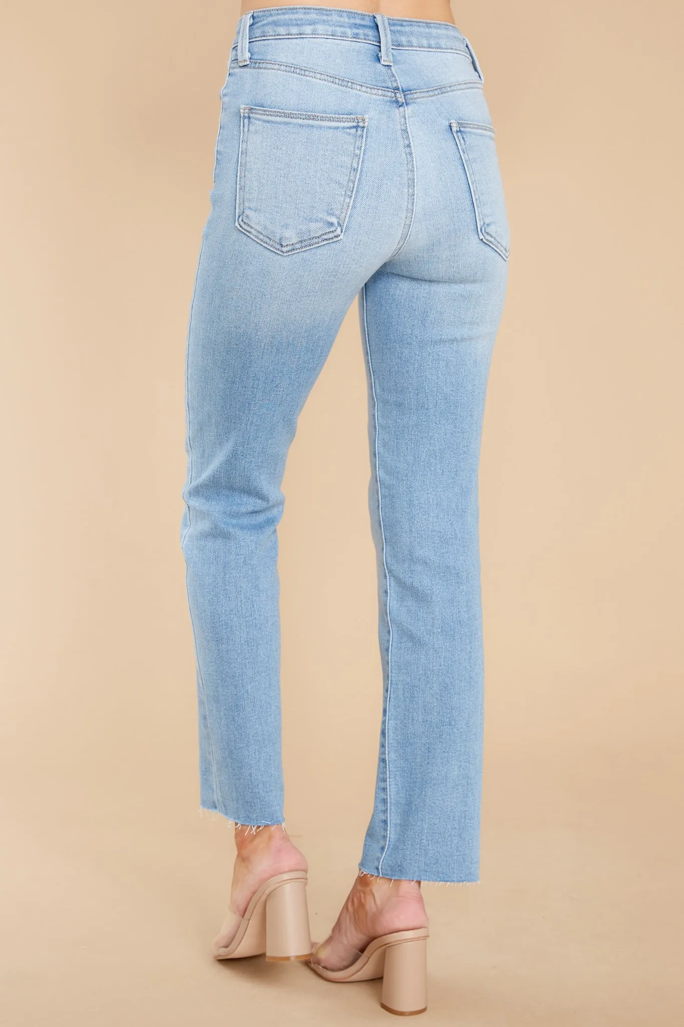 Keep The Confidence Light Wash Straight Jeans