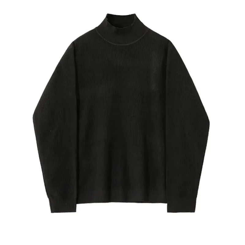 Korean style new chic men Turtleneck sweater solid color male knitting bottom top autumn winter trend male 9C7082