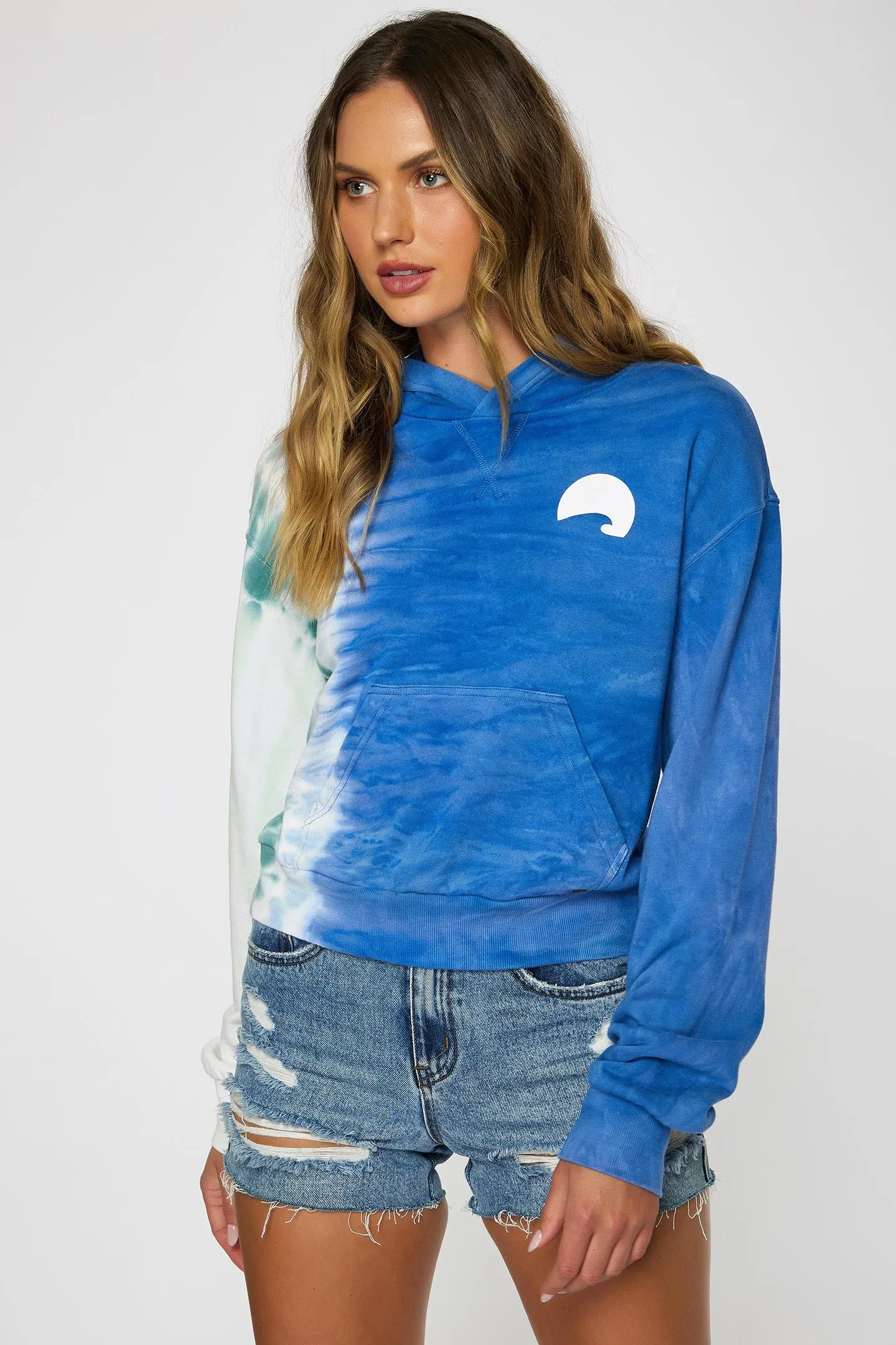 LADIES WOMEN OF THE WAVE CURRENTS HOODED PULLOVER