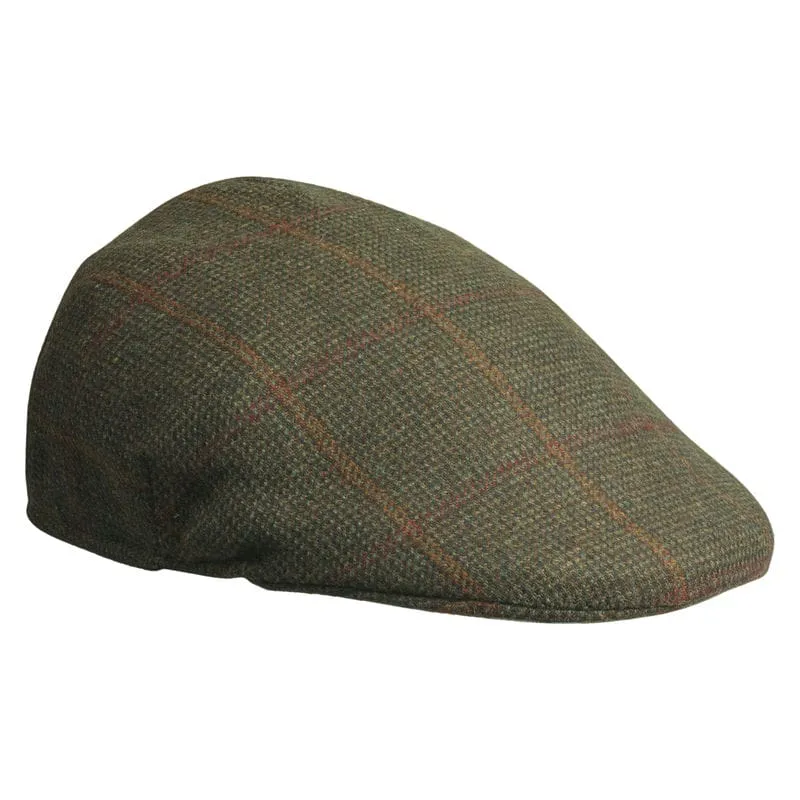 Laksen Ghillies Mens Tweed Flat Cap with Earwarmer - Hastings Tweed