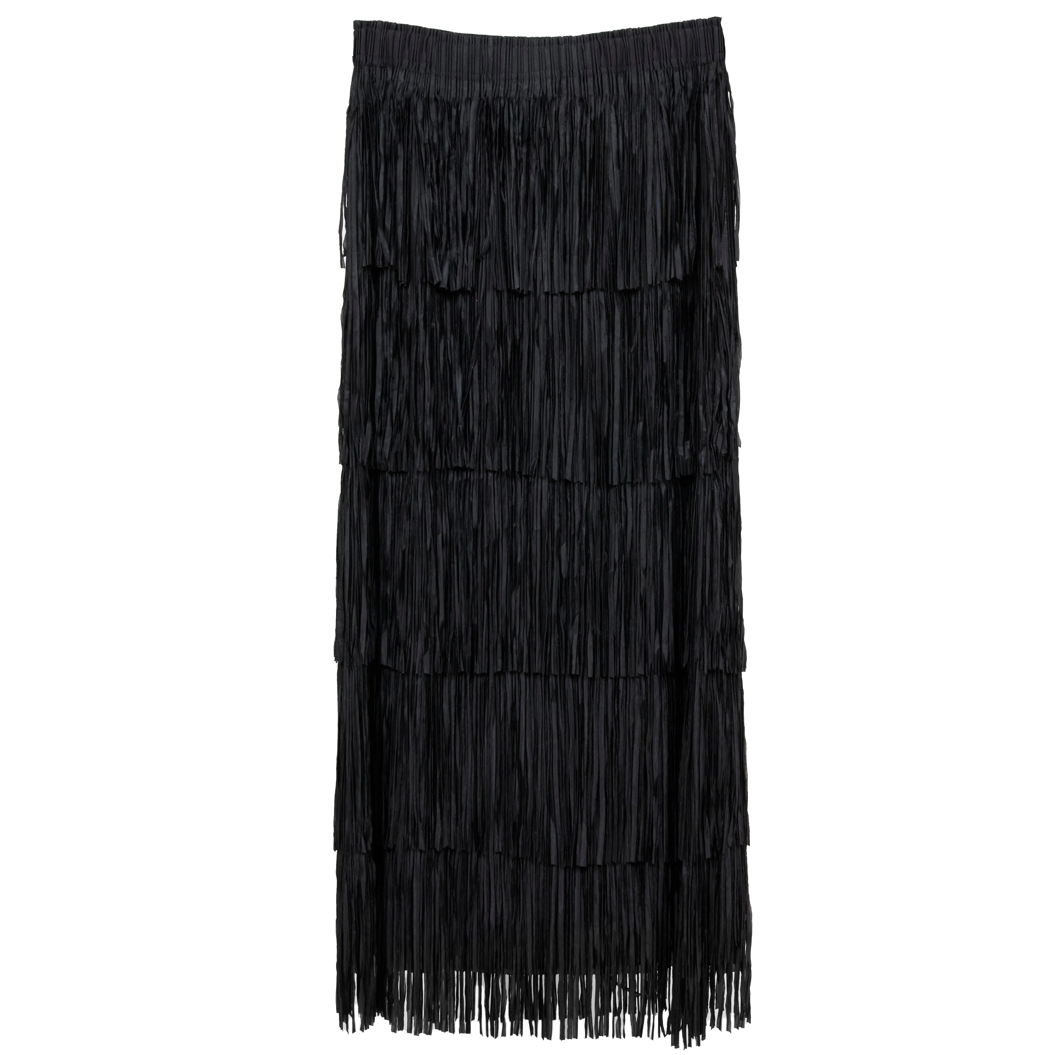 LAYERED FRINGE TIERED SKIRT