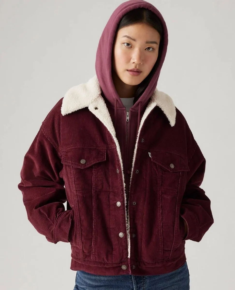 Levi's 90s Sherpa Trucker Jacket Wine