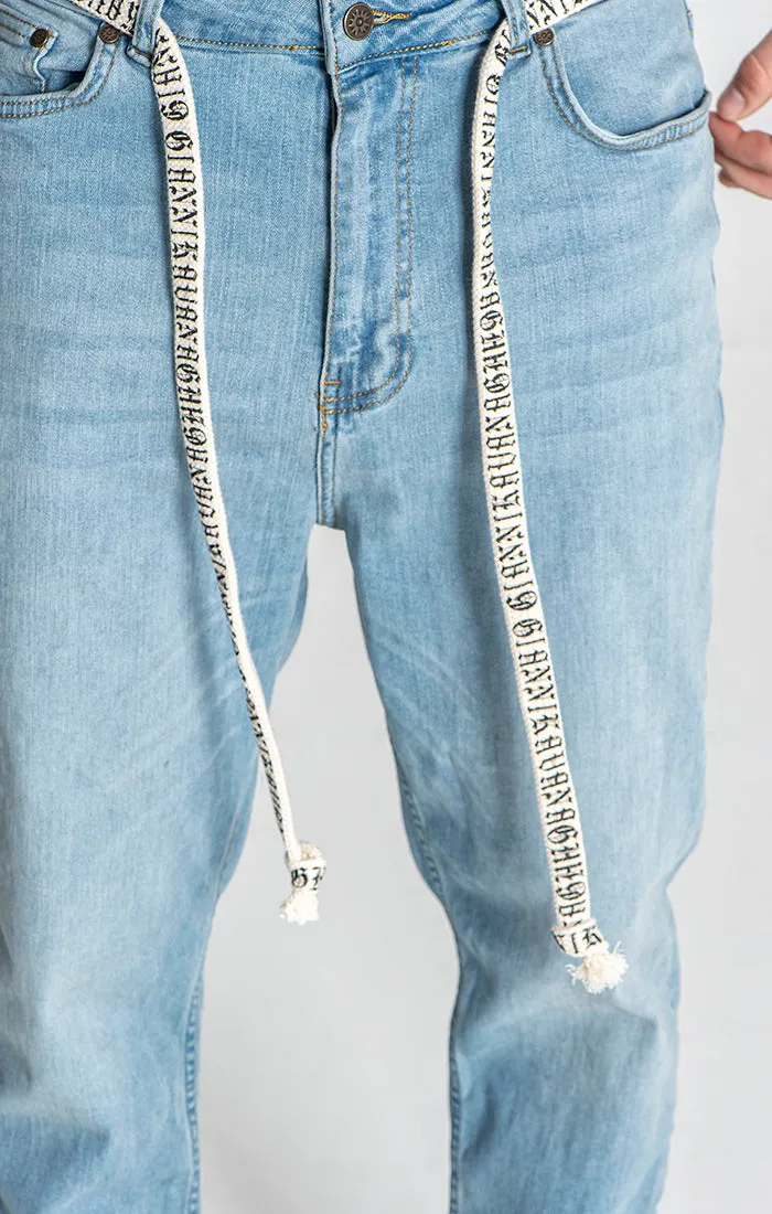 Light Blue Message Balloon Jeans