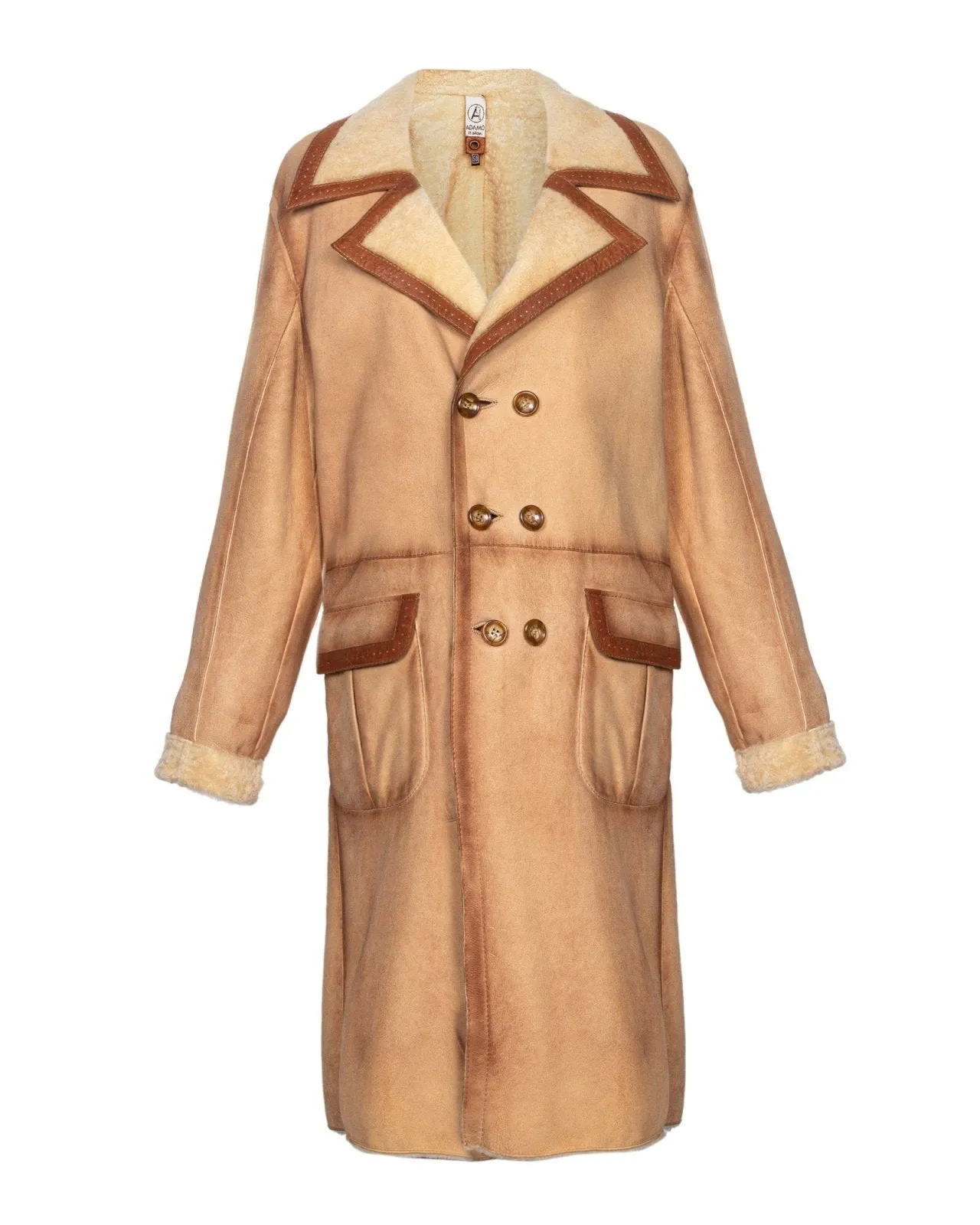 Light Brown Long Leather Coat