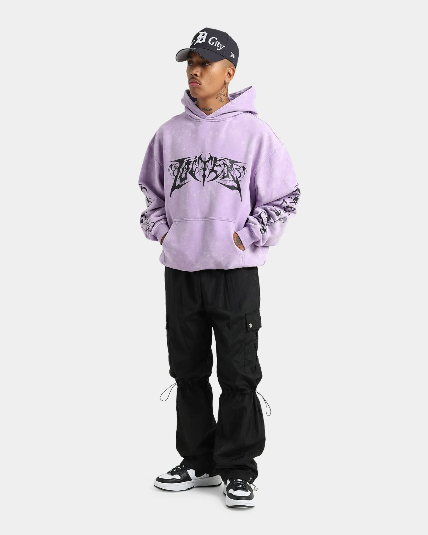 Loiter Anarchy Hoodie Purple Tie Dye