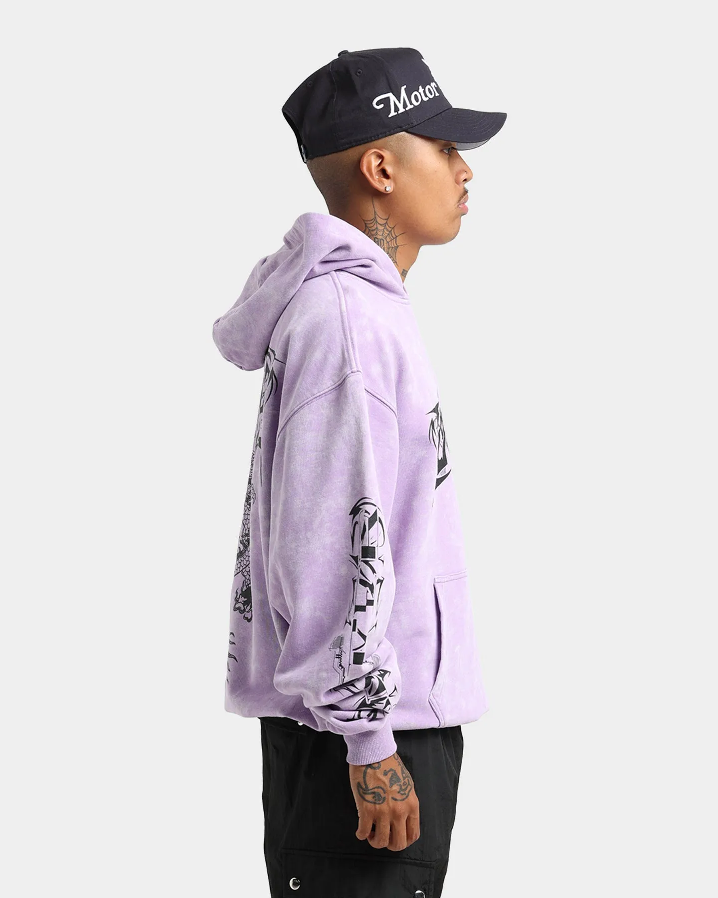 Loiter Anarchy Hoodie Purple Tie Dye