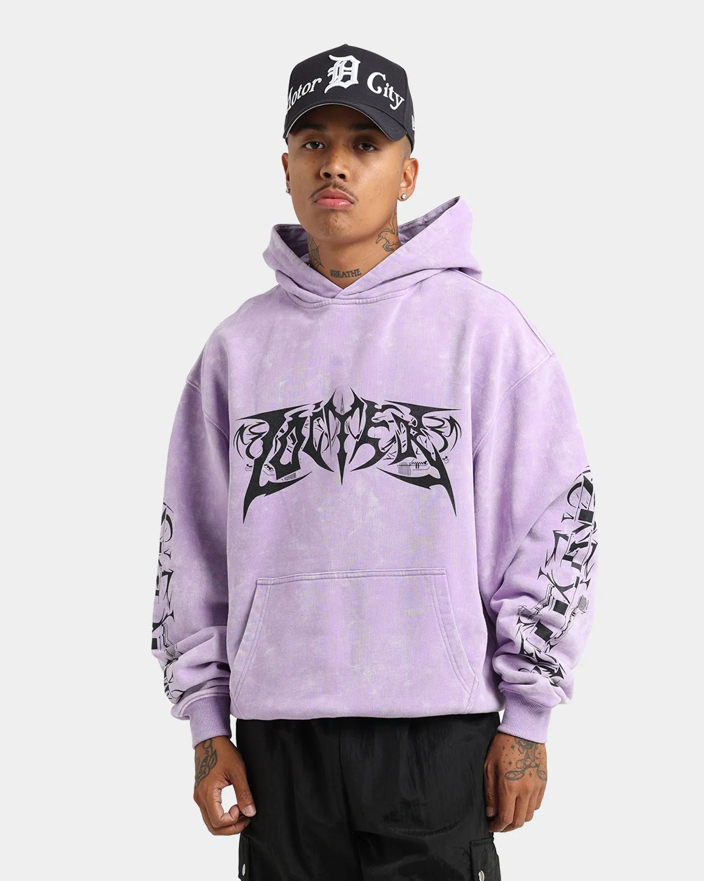 Loiter Anarchy Hoodie Purple Tie Dye