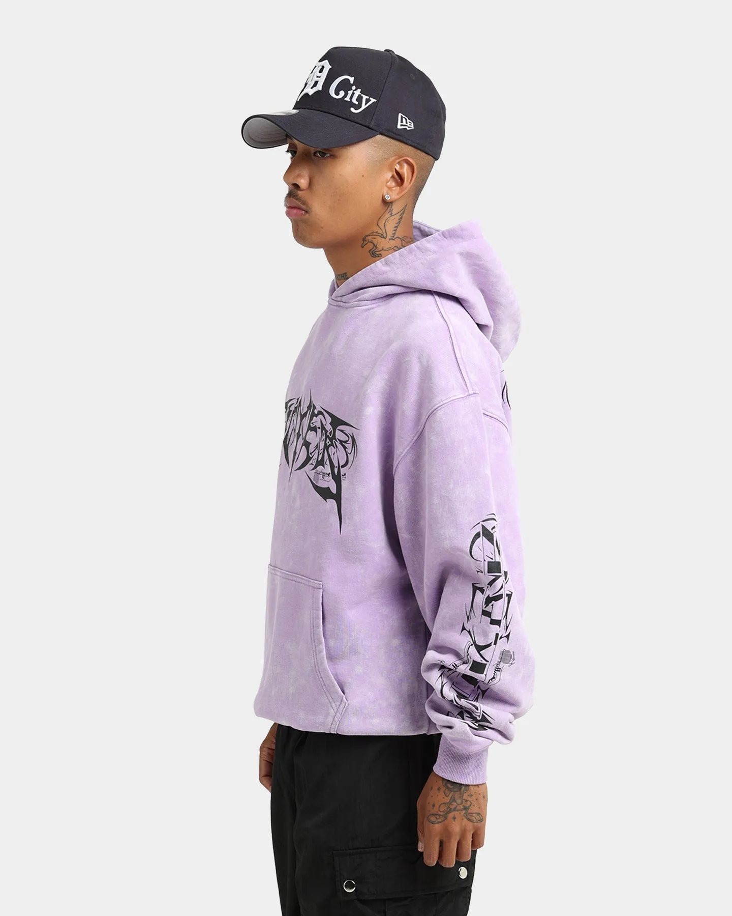 Loiter Anarchy Hoodie Purple Tie Dye