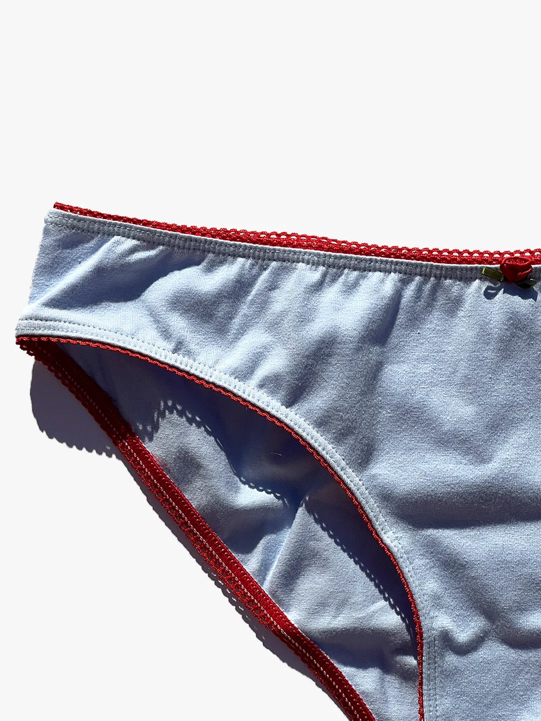 Low Rise Underwear - Baby Blue/Cherry