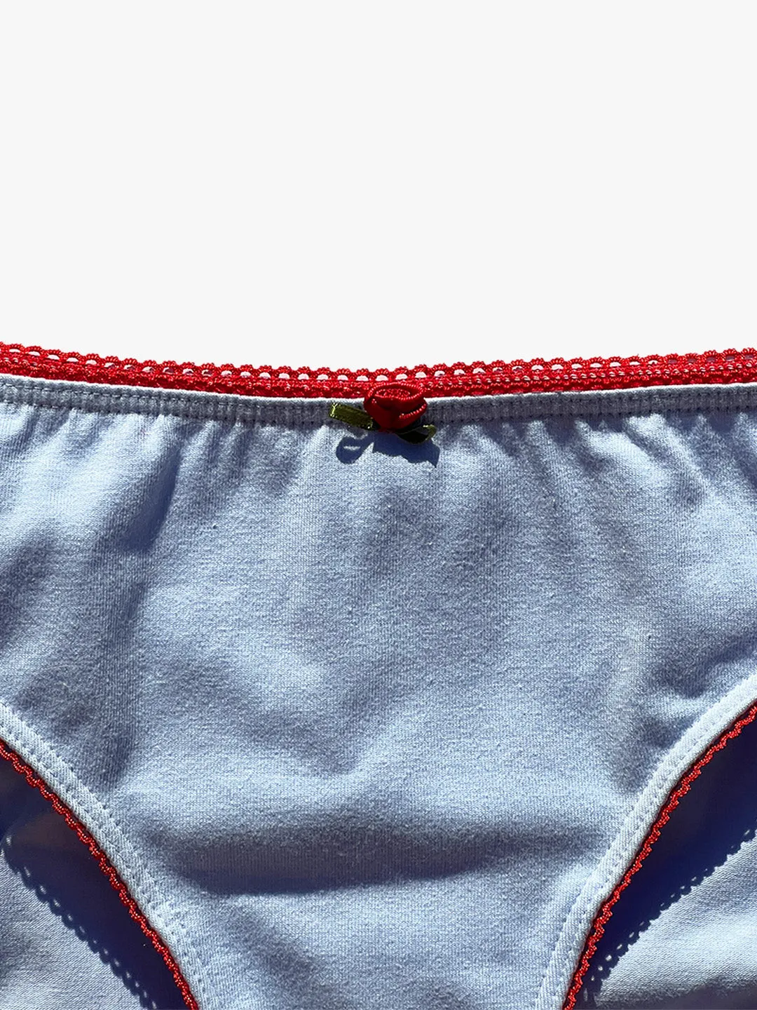 Low Rise Underwear - Baby Blue/Cherry