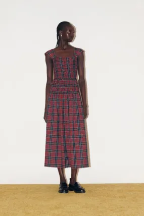 Mackenzy Plaid Midi Dress