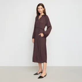 Magdalena Long Sleeve Plisse Dress