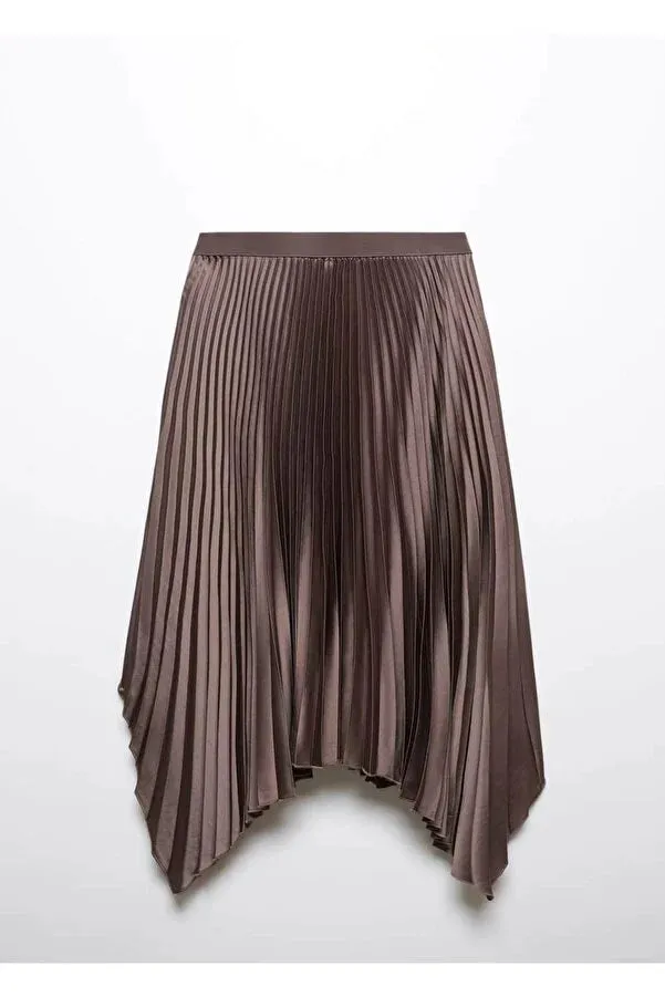 Mango Women's Irregular Pleated Skirt