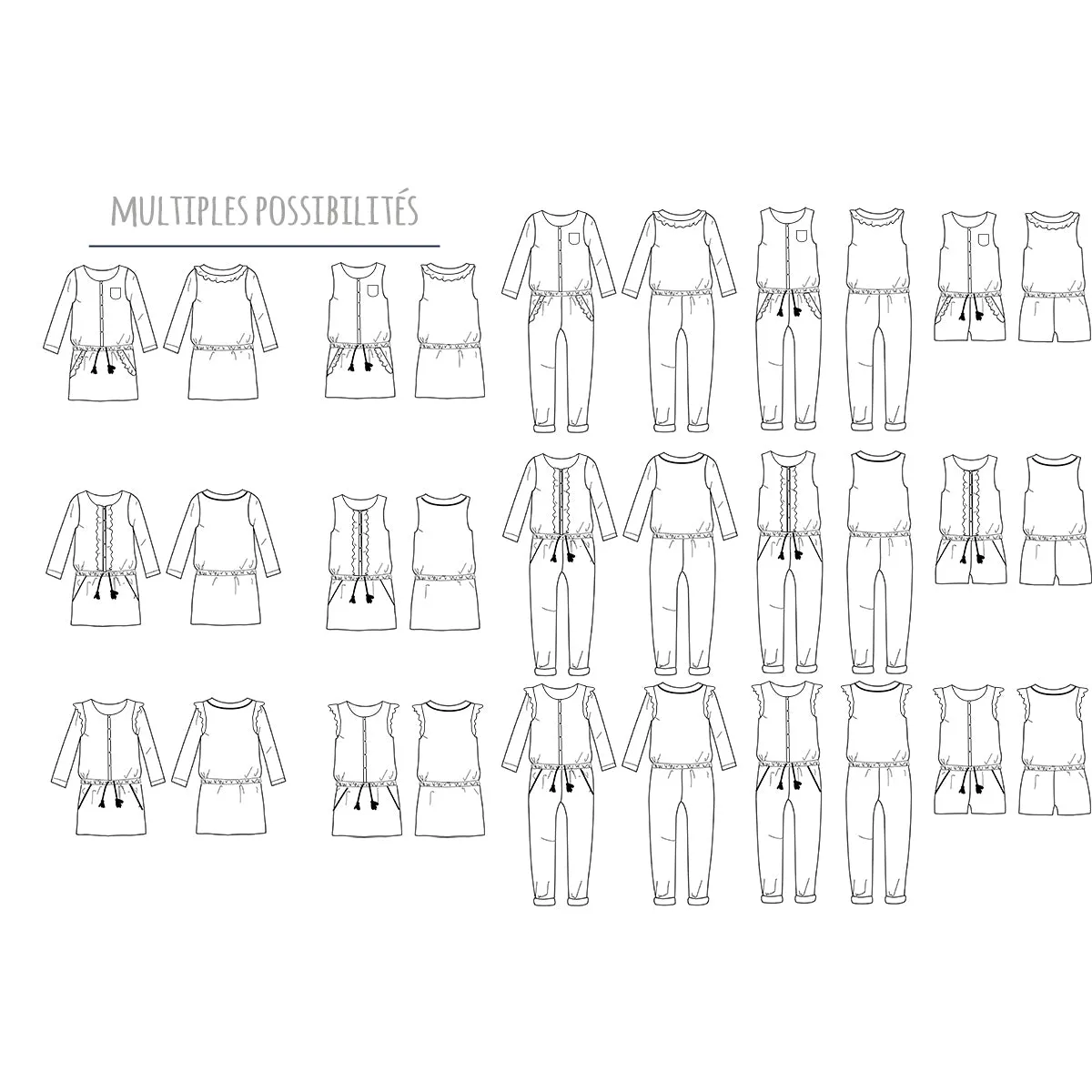 MARIEKE Duo Jumpsuit/Dress - Girl   Mum - PDF Sewing Pattern