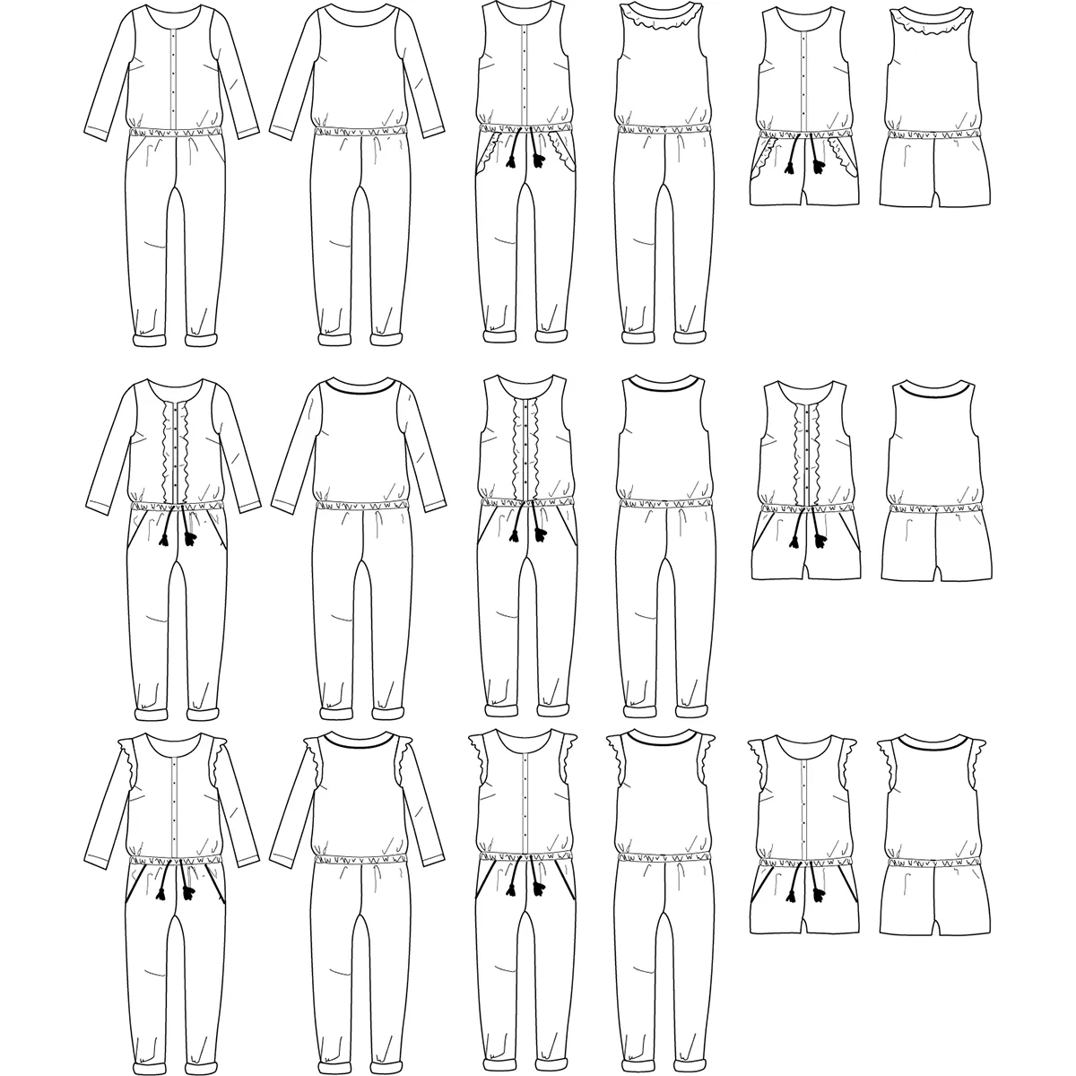 MARIEKE Mum Jumpsuit, playsuit & dress - Woman 34-46 - Paper Sewing Pattern