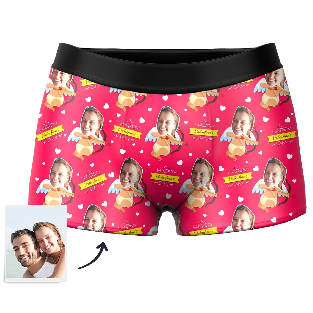 MCupid Custom Face Couple Boxer, Custom Underwear For Men