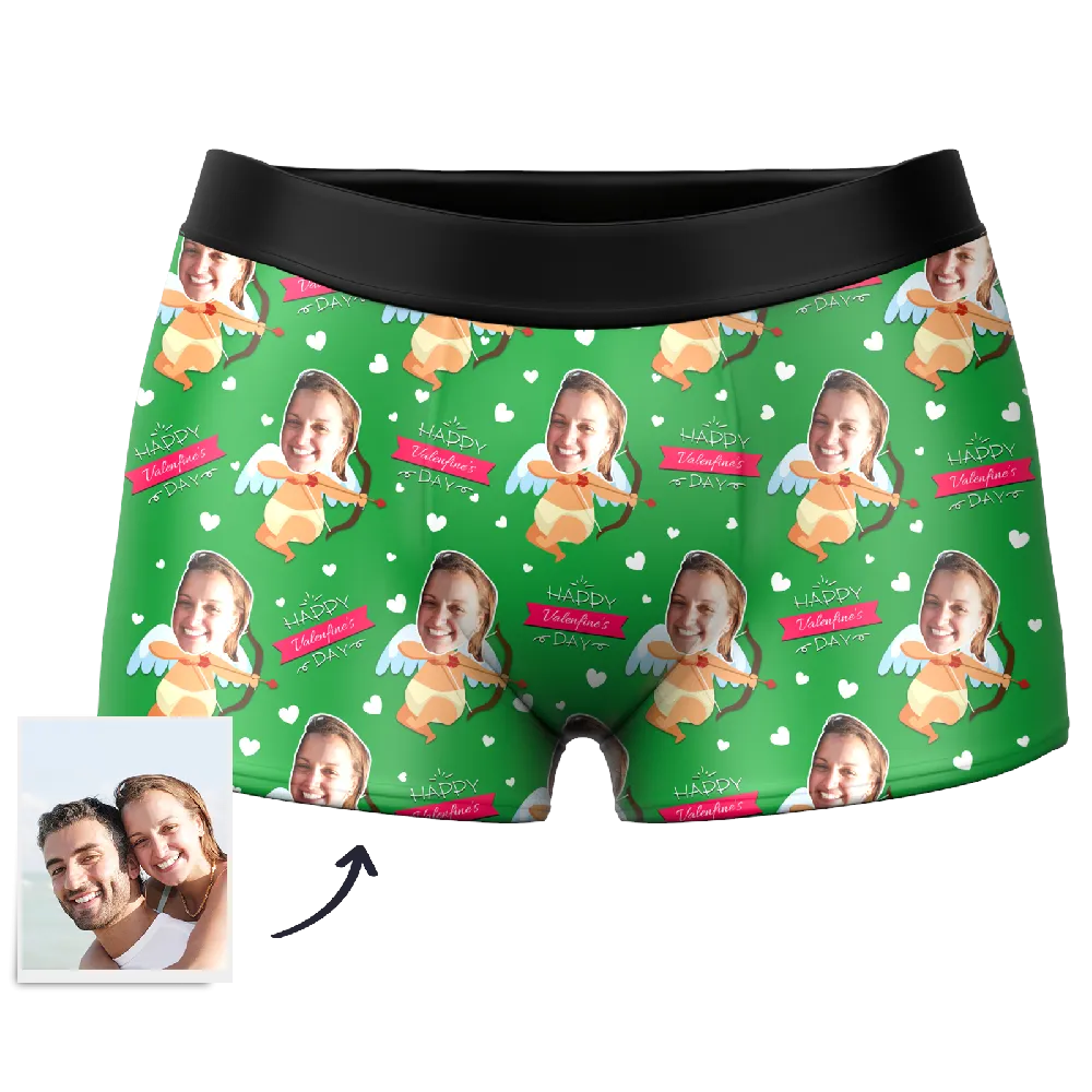 MCupid Custom Face Couple Boxer, Custom Underwear For Men