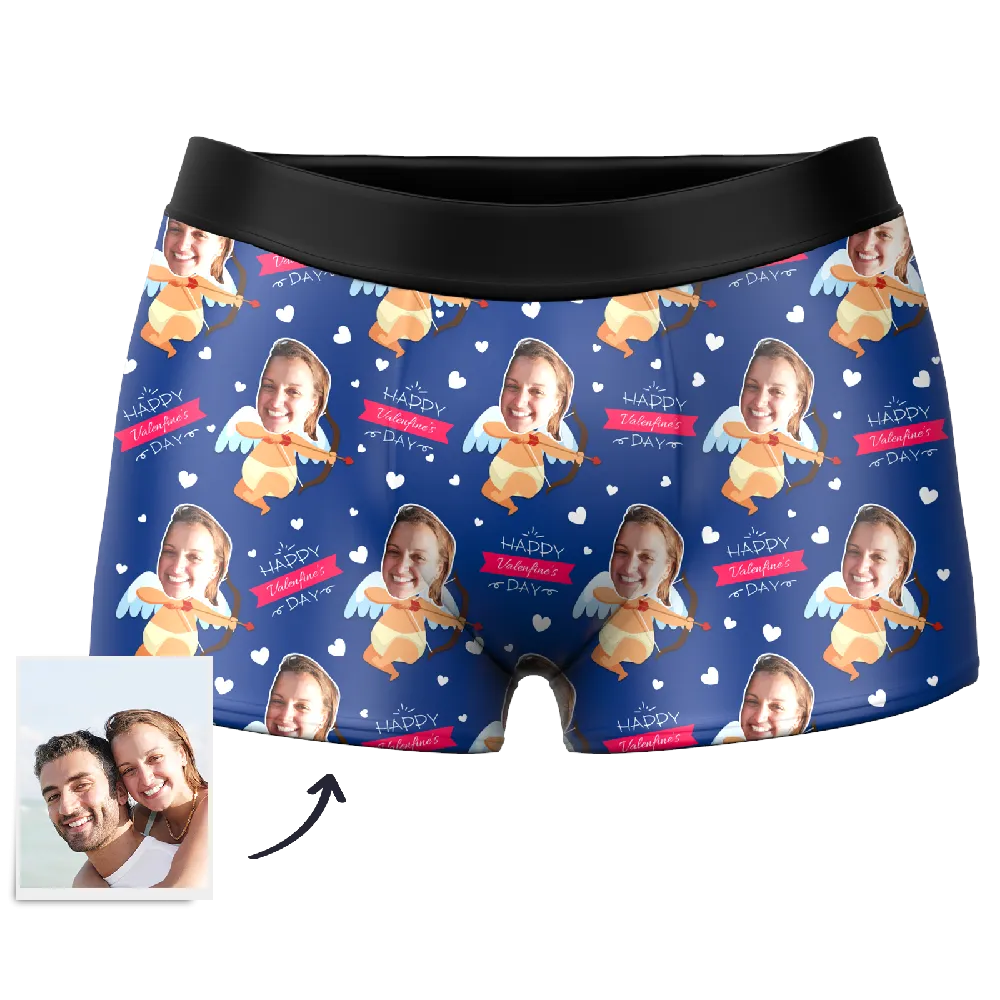 MCupid Custom Face Couple Boxer, Custom Underwear For Men