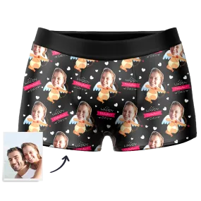 MCupid Custom Face Couple Boxer, Custom Underwear For Men