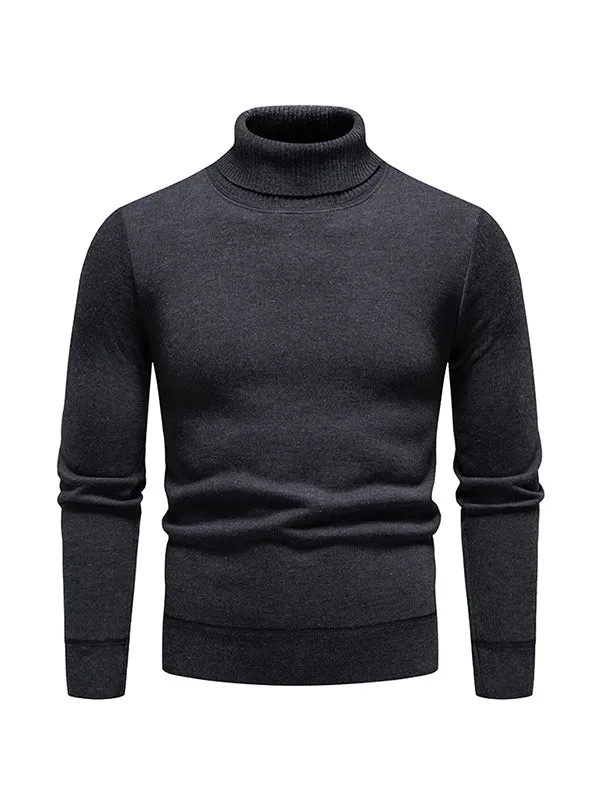 Men's Turtleneck Thickened Fleece Sweater