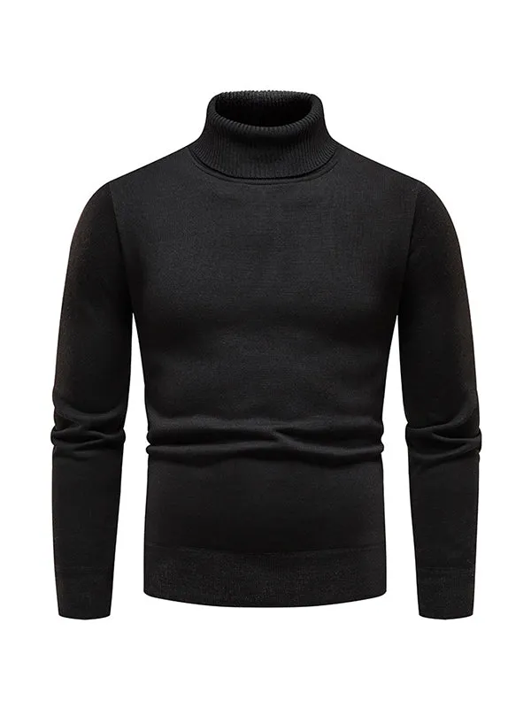 Men's Turtleneck Thickened Fleece Sweater