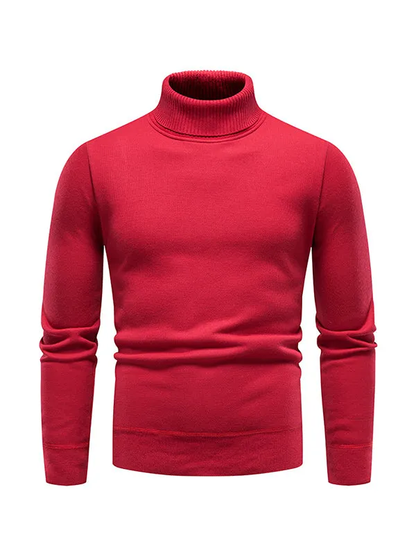 Men's Turtleneck Thickened Fleece Sweater