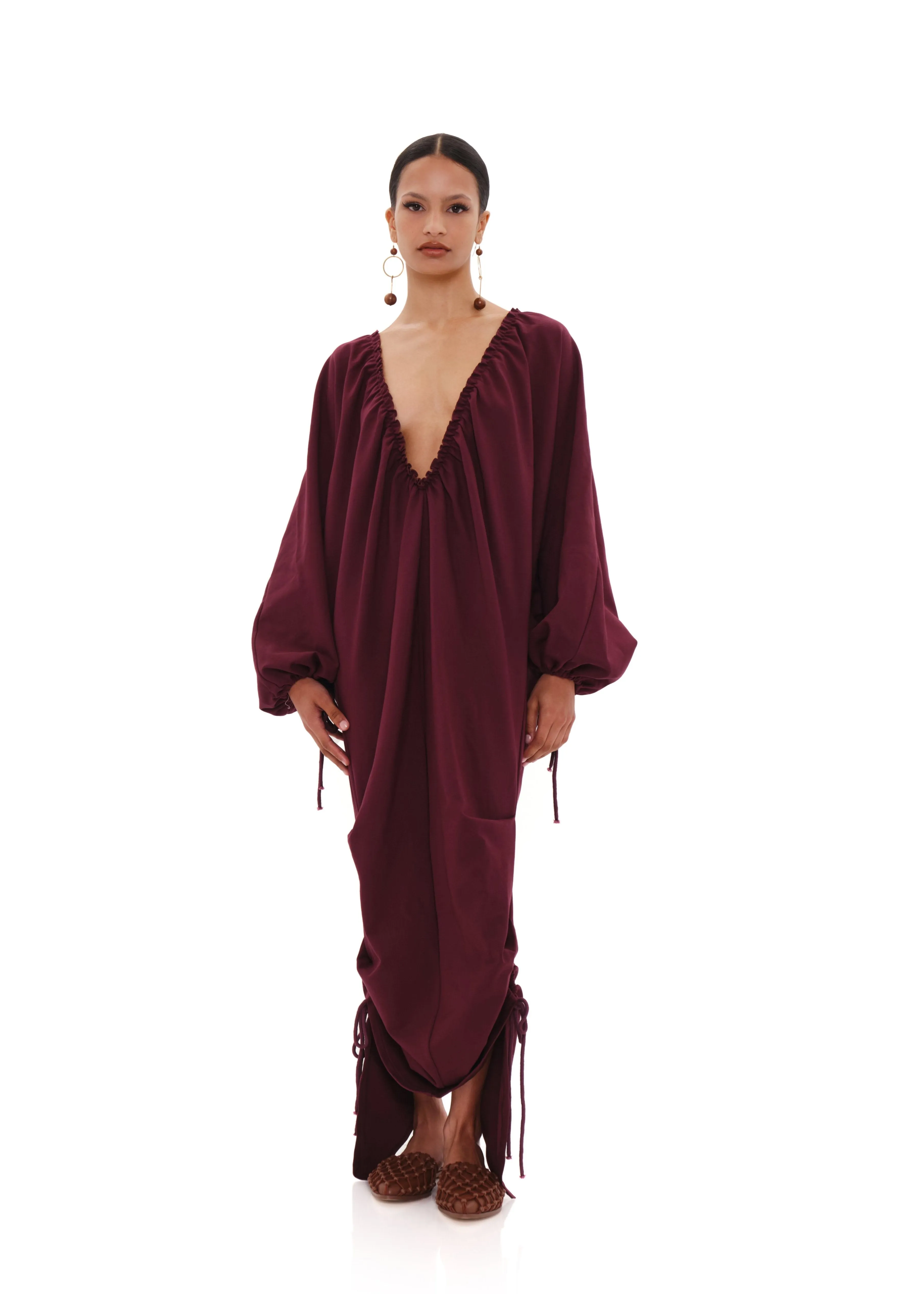 META MAXI DRESS - DARK PLUM