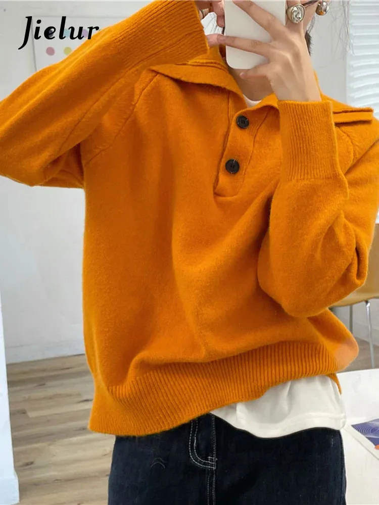 Metaversmall Turtleneck Autumn Winter Sweater Women Preppy New Elegant Thick Warm Knitted Pullover Loose Soft Basic Knitwear Jumper