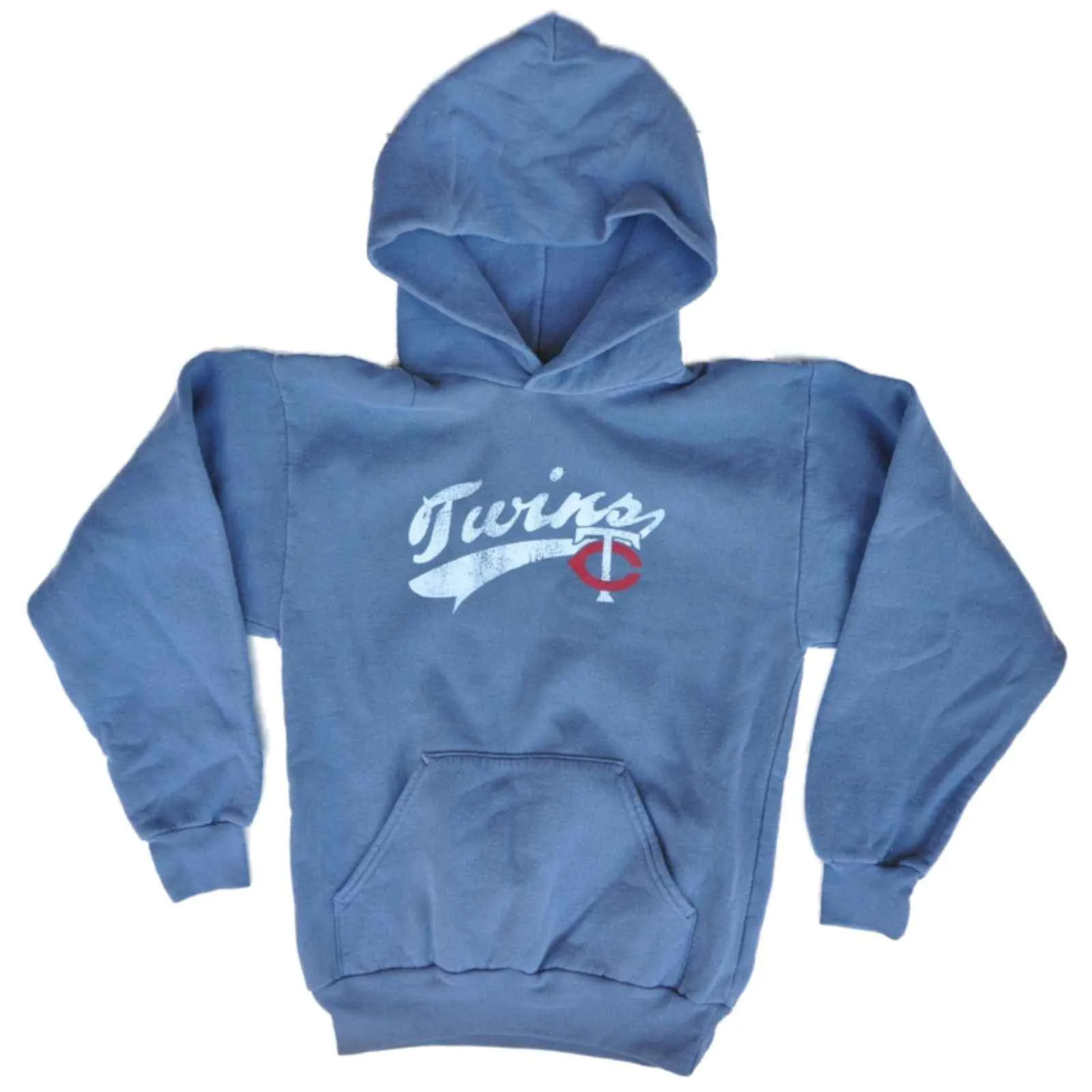 Minnesota Twins SAAG Youth Boys Blue Gray Pullover Hoodie Sweatshirt