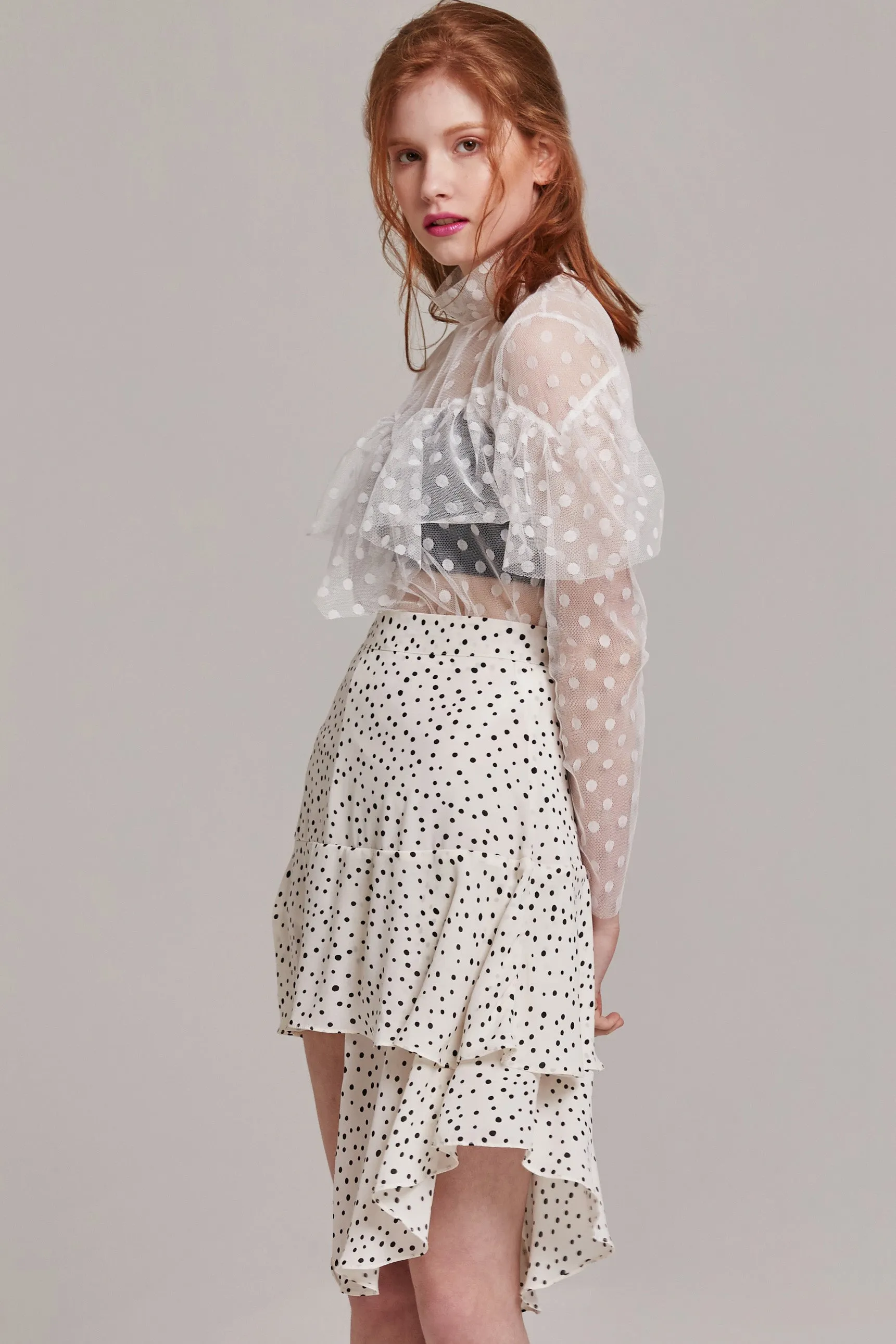 Misty Polka Dot Skirt