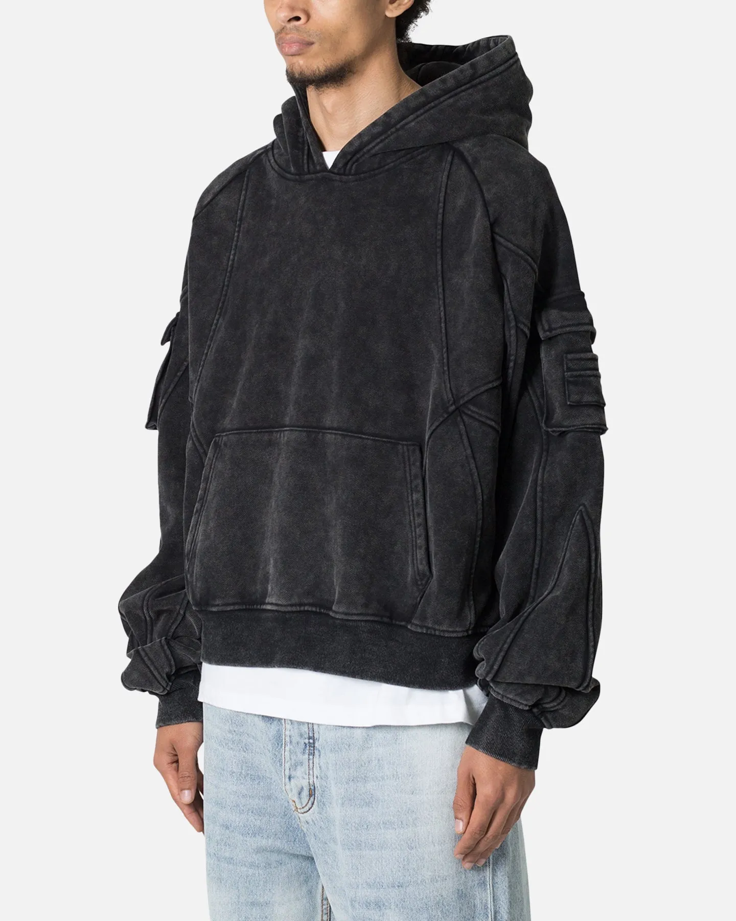 MNML Pocket Hoodie Charcoal Grey