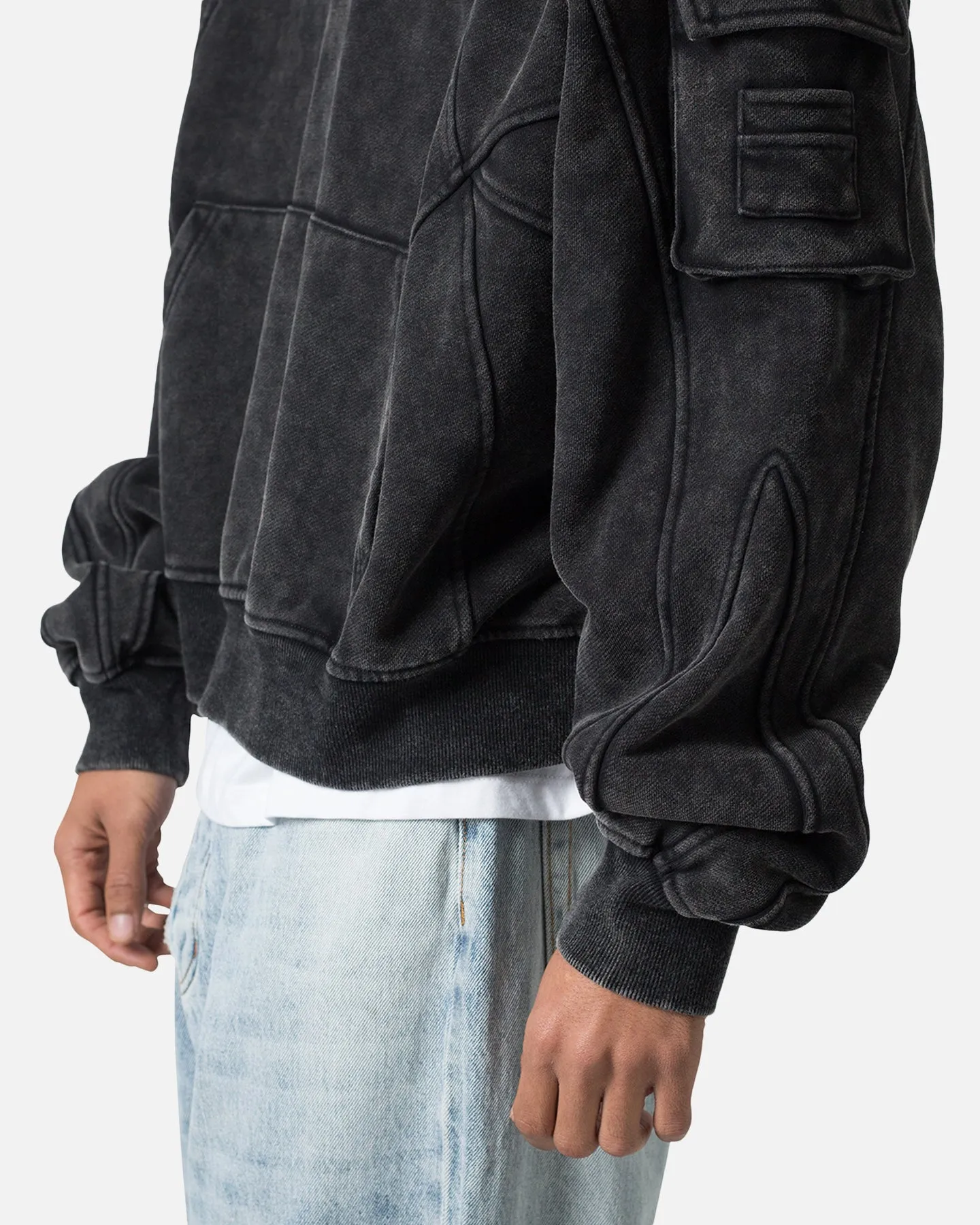 MNML Pocket Hoodie Charcoal Grey